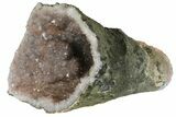 Amethyst Crystal Geode with Hematite Inclusions - Morocco #136945-5